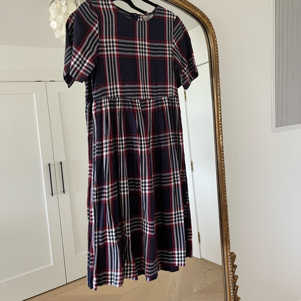 ASOS Navy Plaid Dress